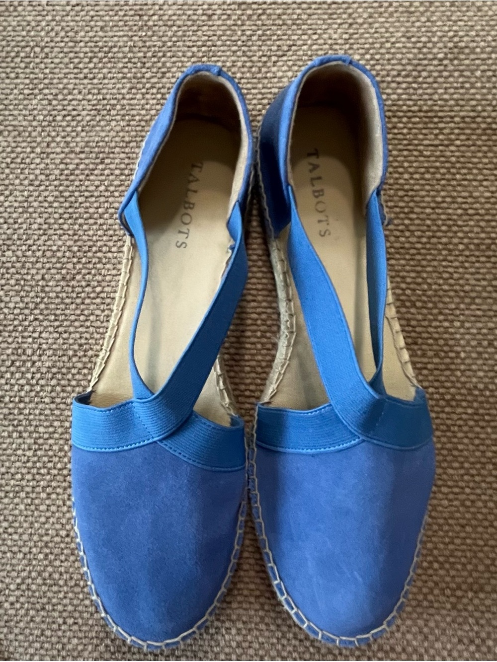 Talbots Classic Ivy D’Orsay Slip-On Espadrille Flats Size 9.5